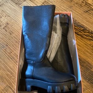 Lemonade Tall Lug Boots Black New Size 10